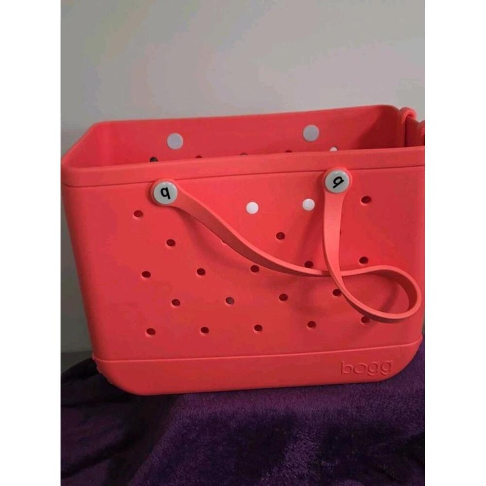 XL BOGG BAG COMBO Coral Large Tote Beach Bag With Cooler & Cup Caddy - Picture 6 of 11